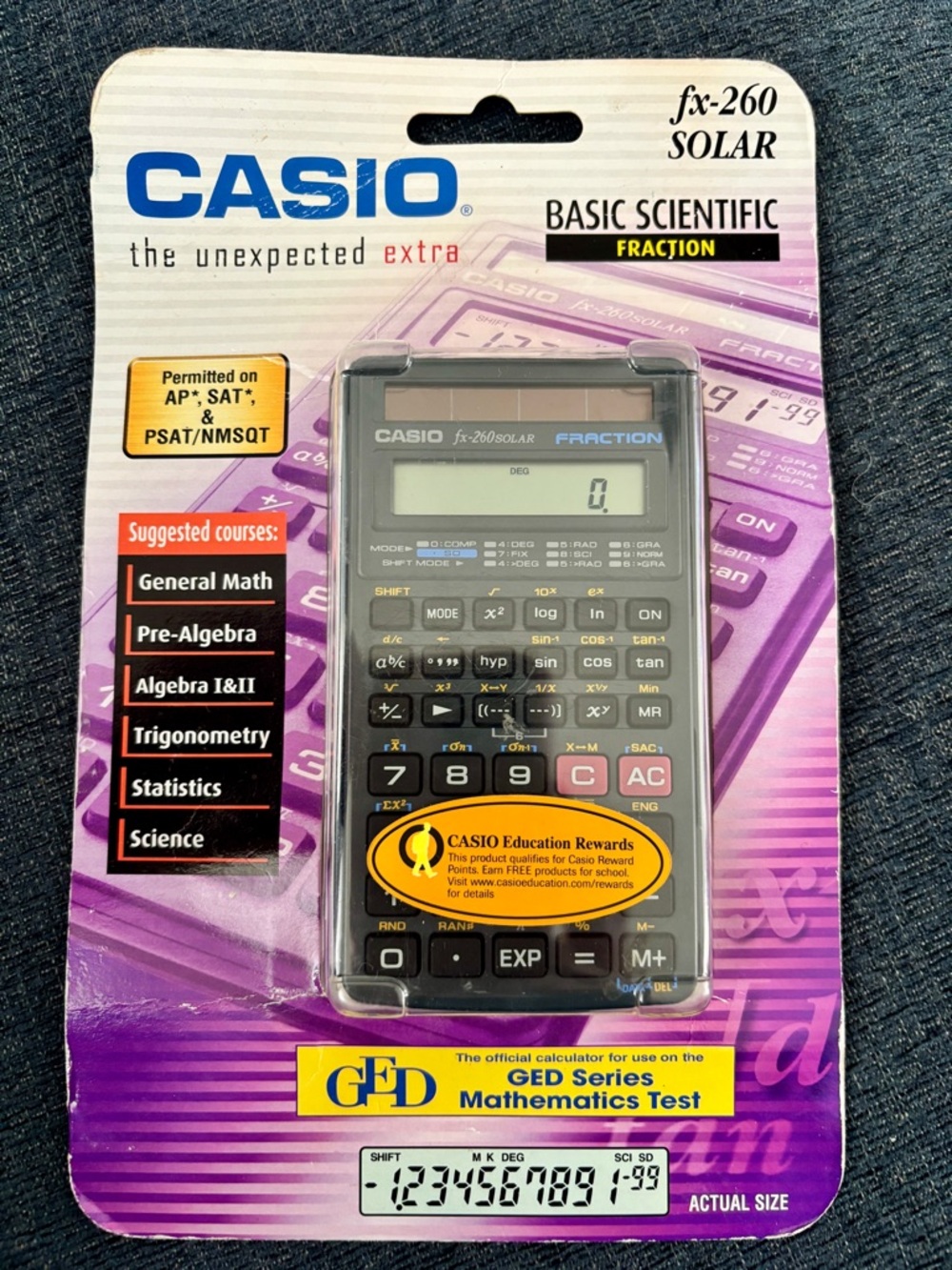 Casio fx-260 Solar Basic Scientific Calculator - Black with Gray Buttons